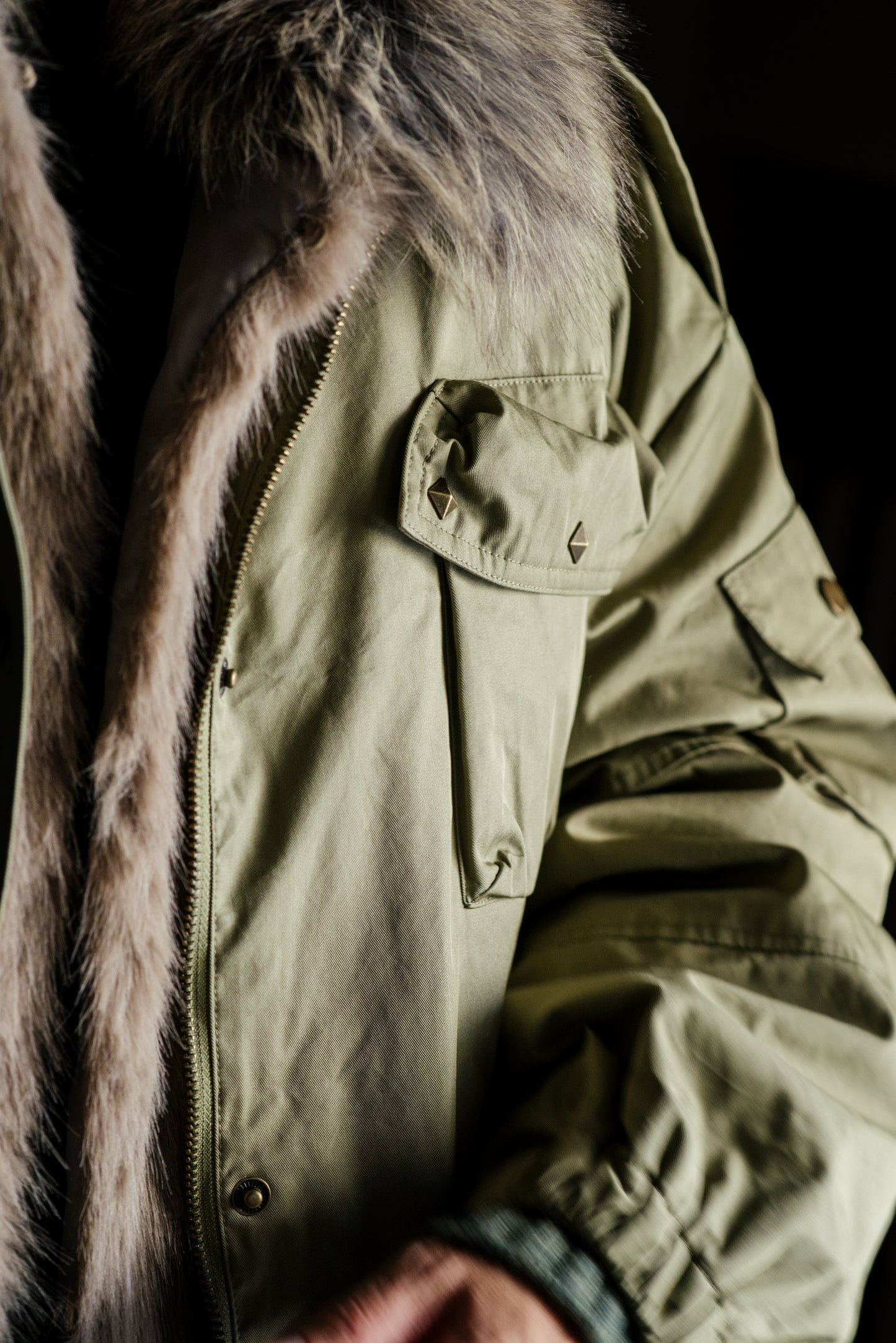 Parka 2 in 1 modulare con gilet in ecofur A. Santi