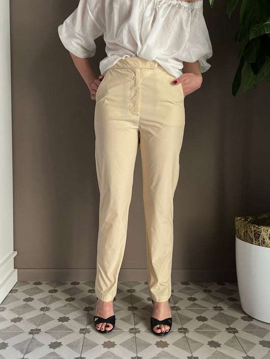 Pantalone a sigaretta in misto cotone