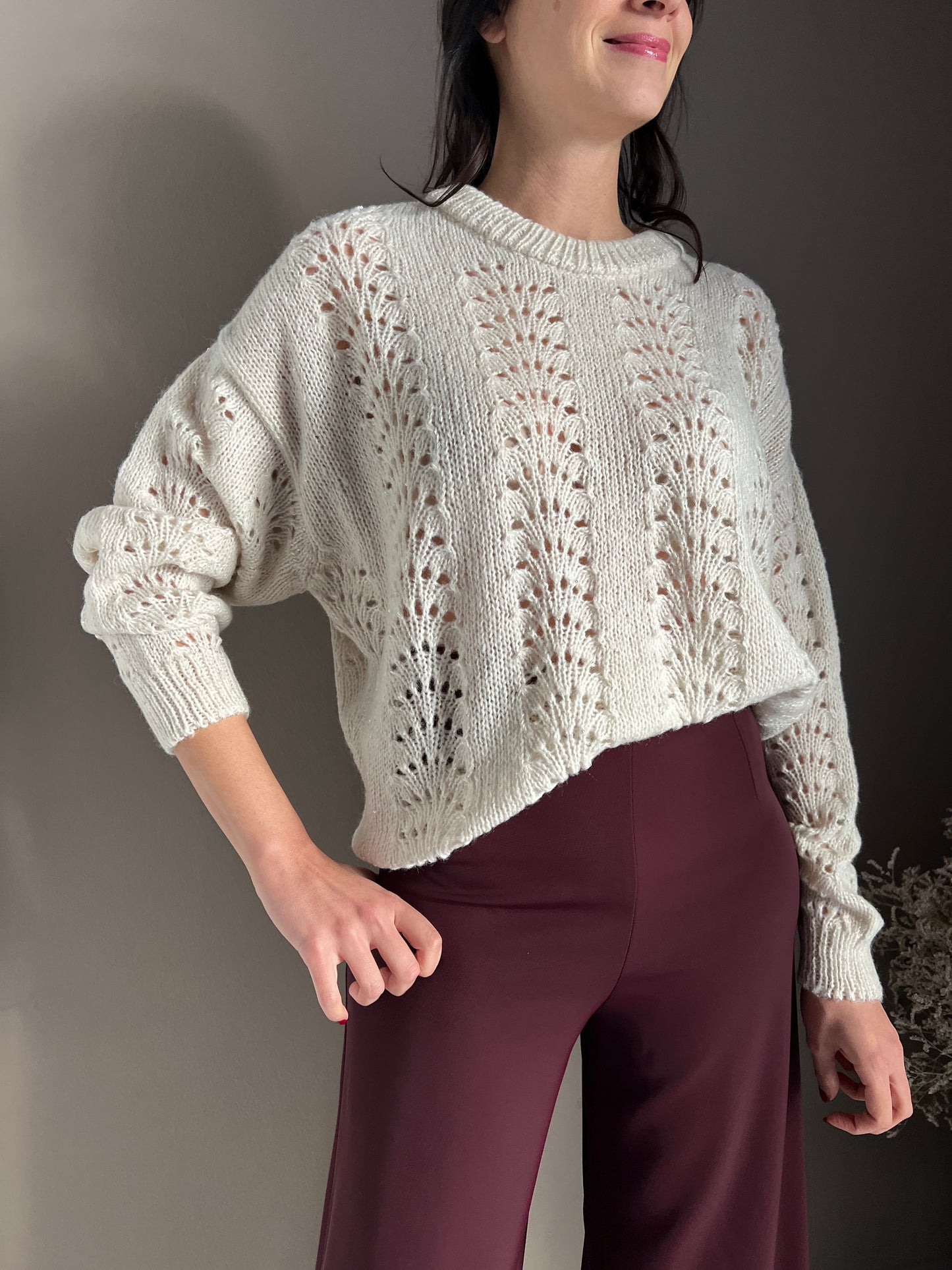 Maglia So Allure con lavorazione a traforo Milk