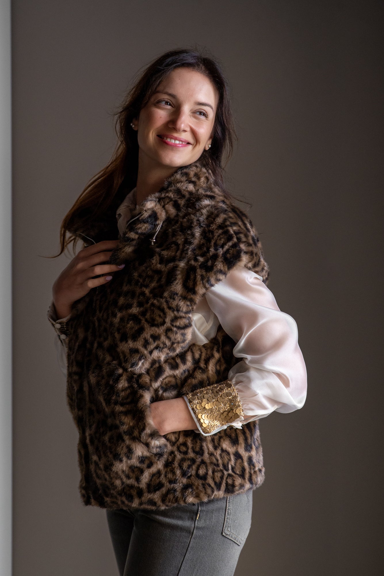 Gilet ecofur reversibile