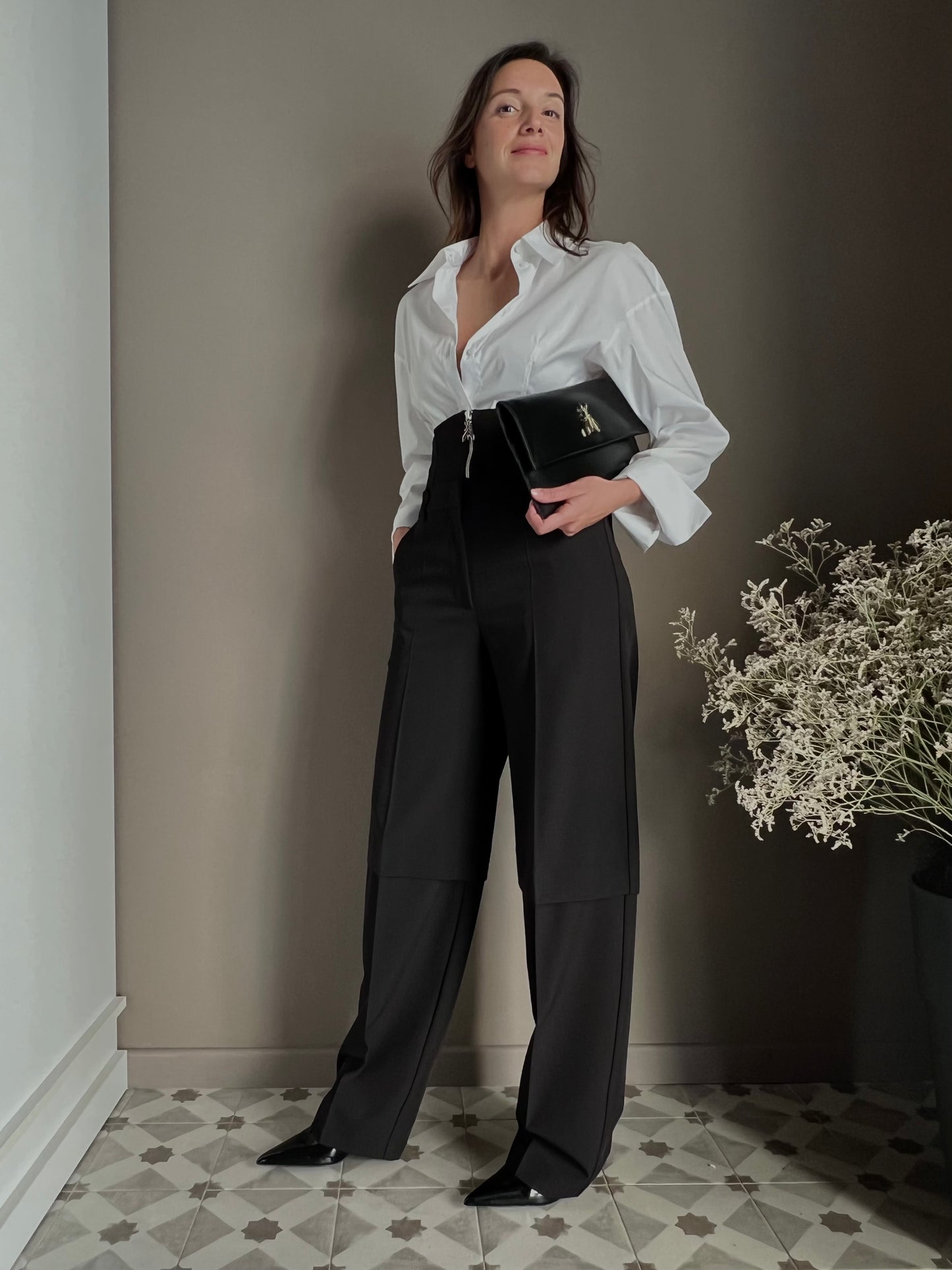 Pantaloni baggy con corsetto