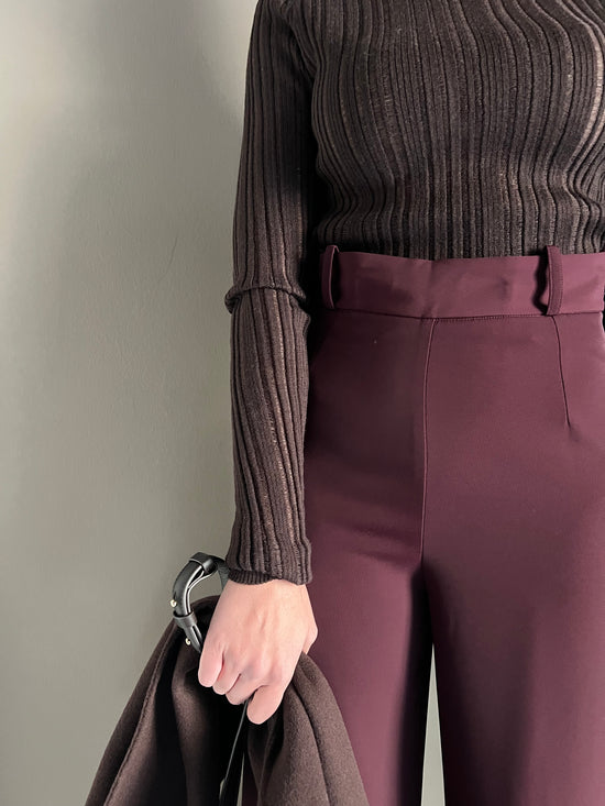 Pantalone in crepe Saba vita alta