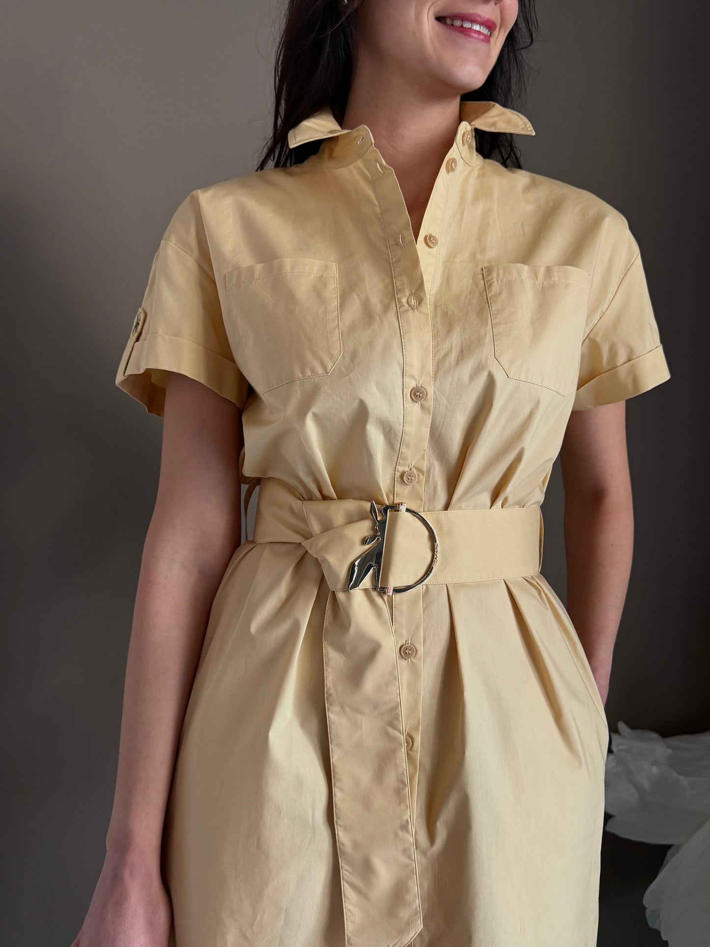 Chemisier in Cotone "Desert Sand"