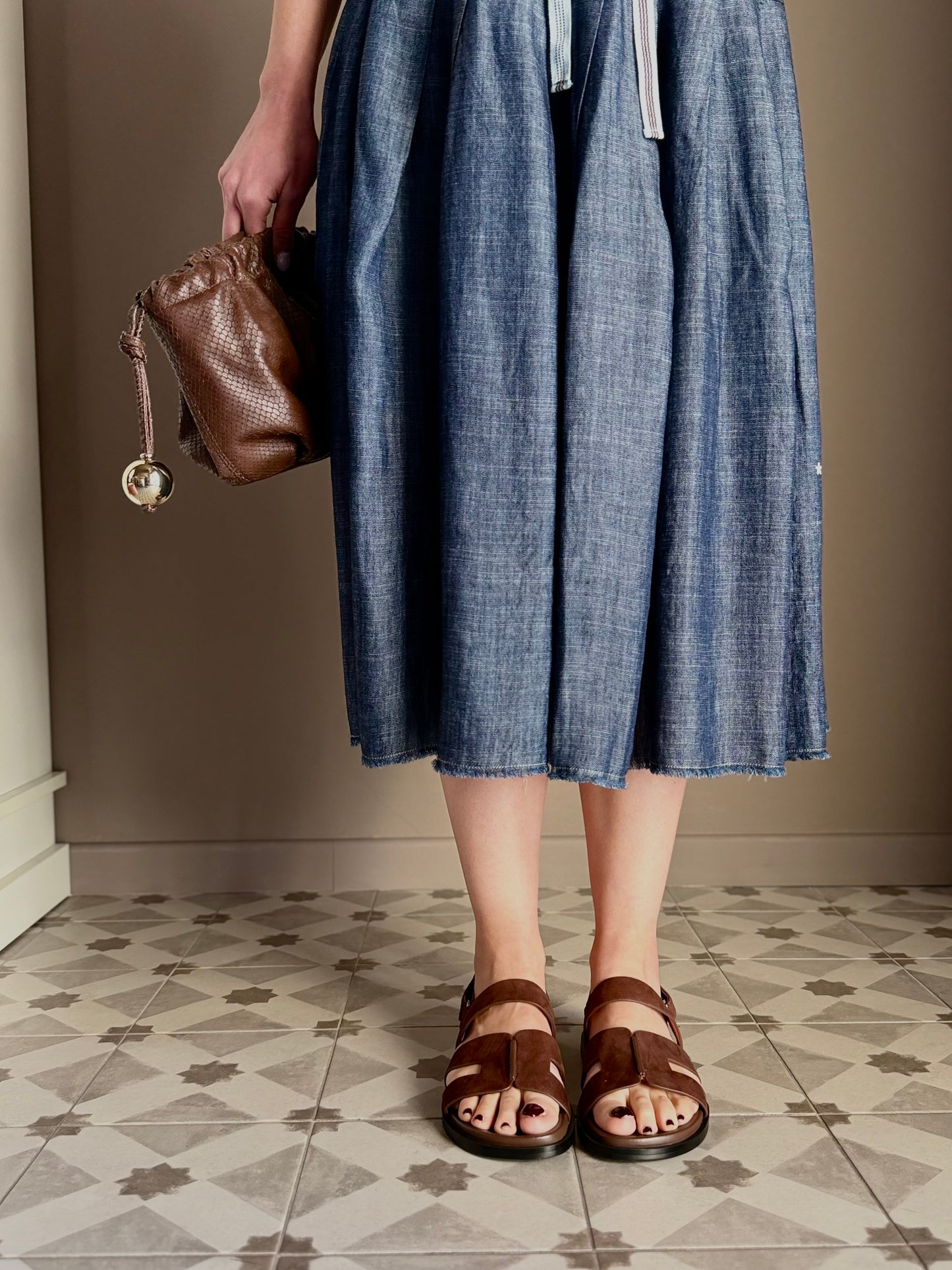Sandalo Bibi Lou in Suede – Chocolate Brown