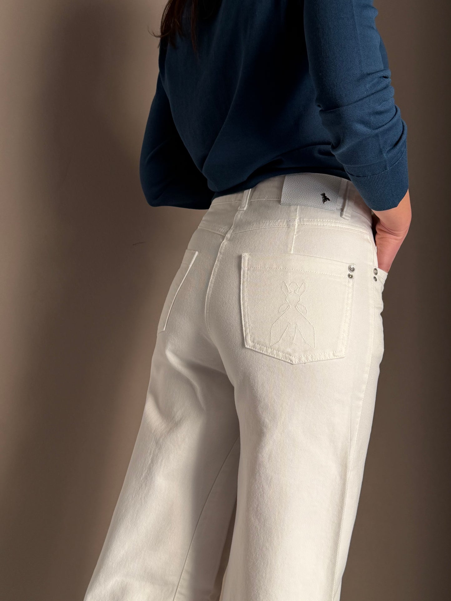 Denim crop in cotone Patrizia Pepe