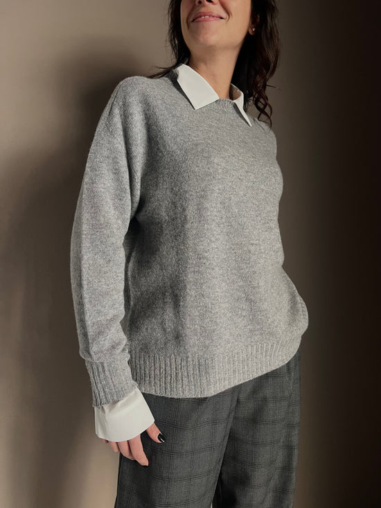 Maglioncino girocollo in misto cashmere Solo Tre