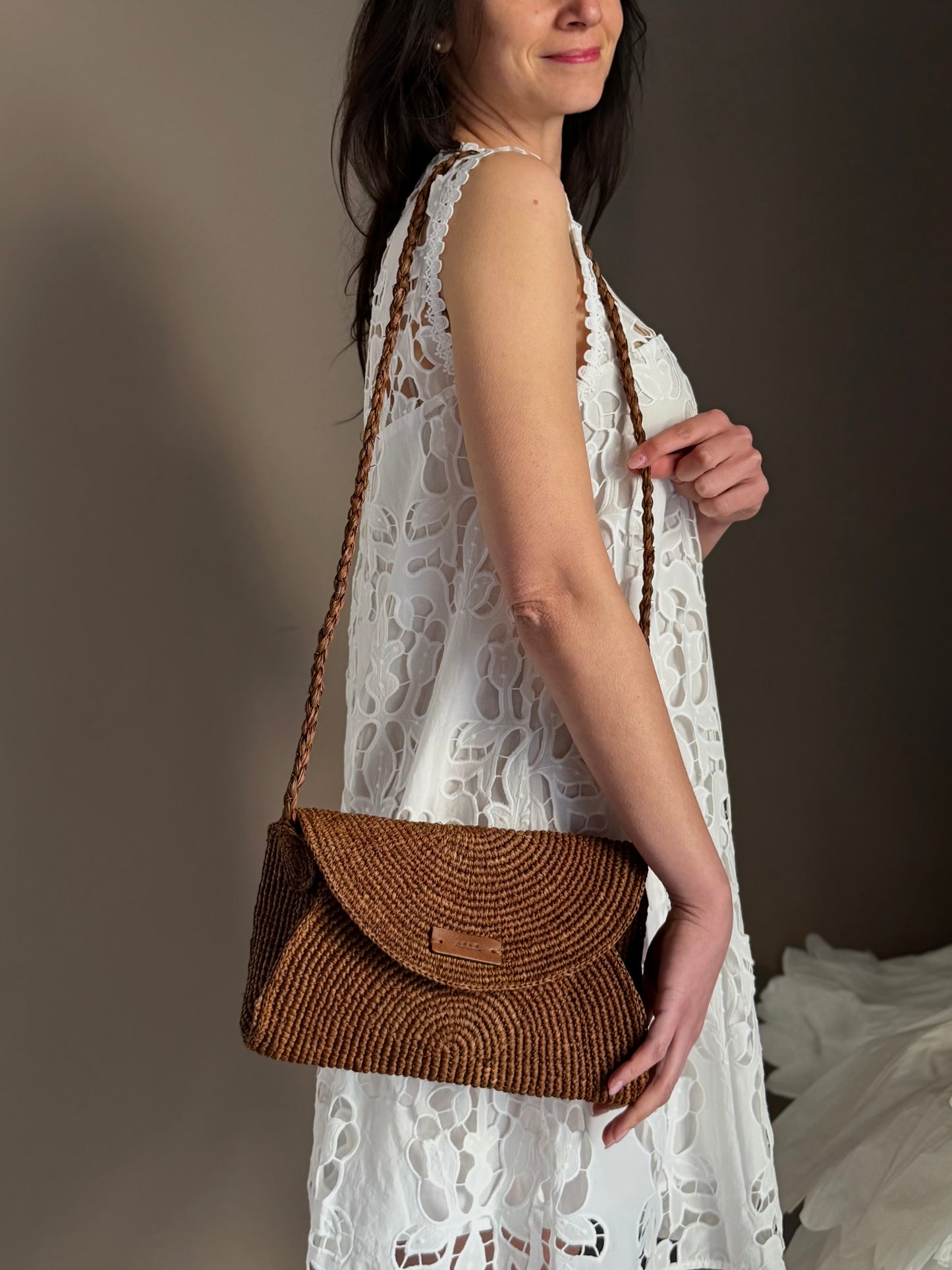 Tracolla in Rafia Crochet