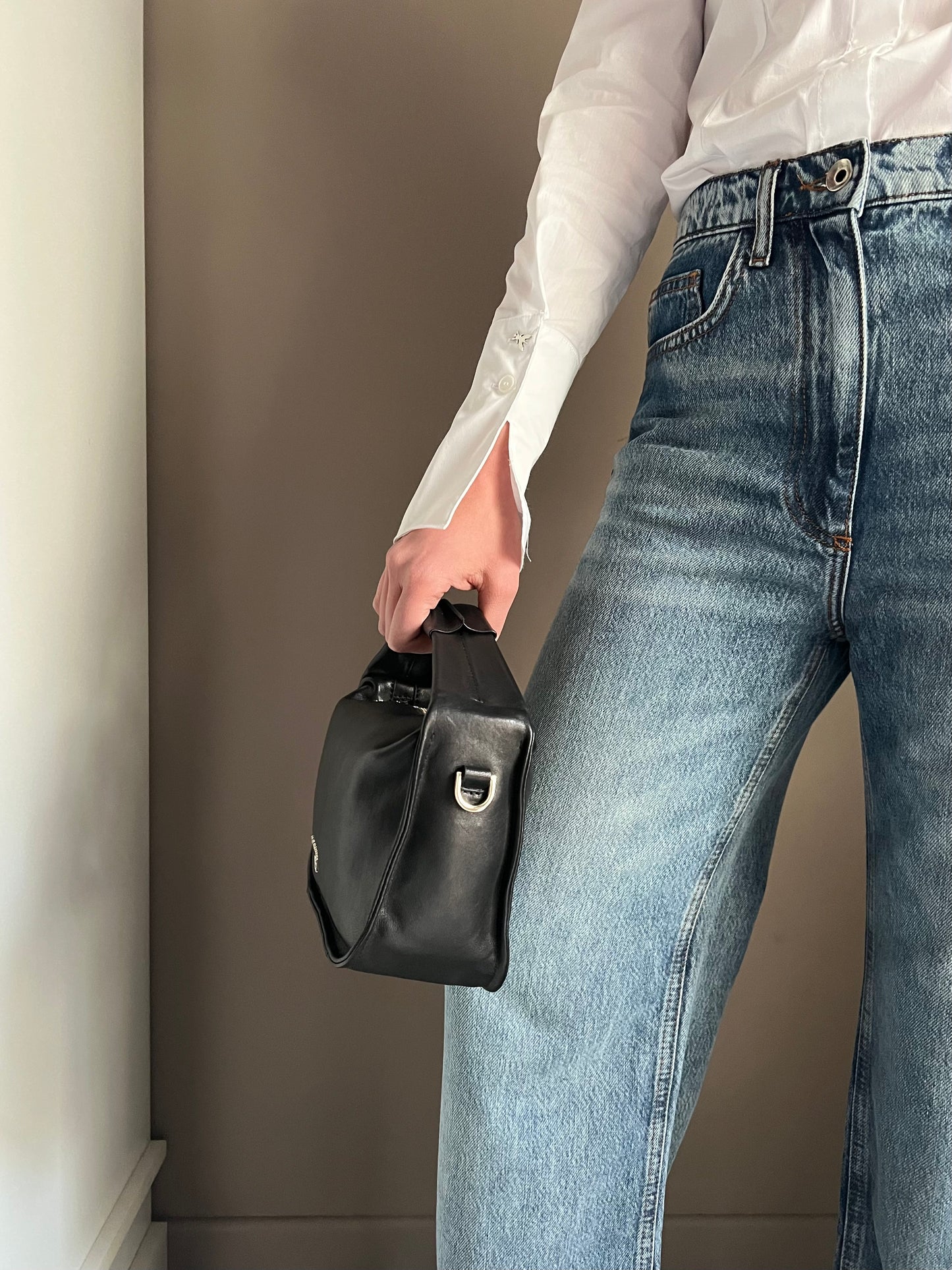 Borsa Hobo piccola in pelle