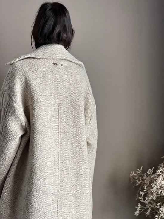 Cappotto midi in misto lana