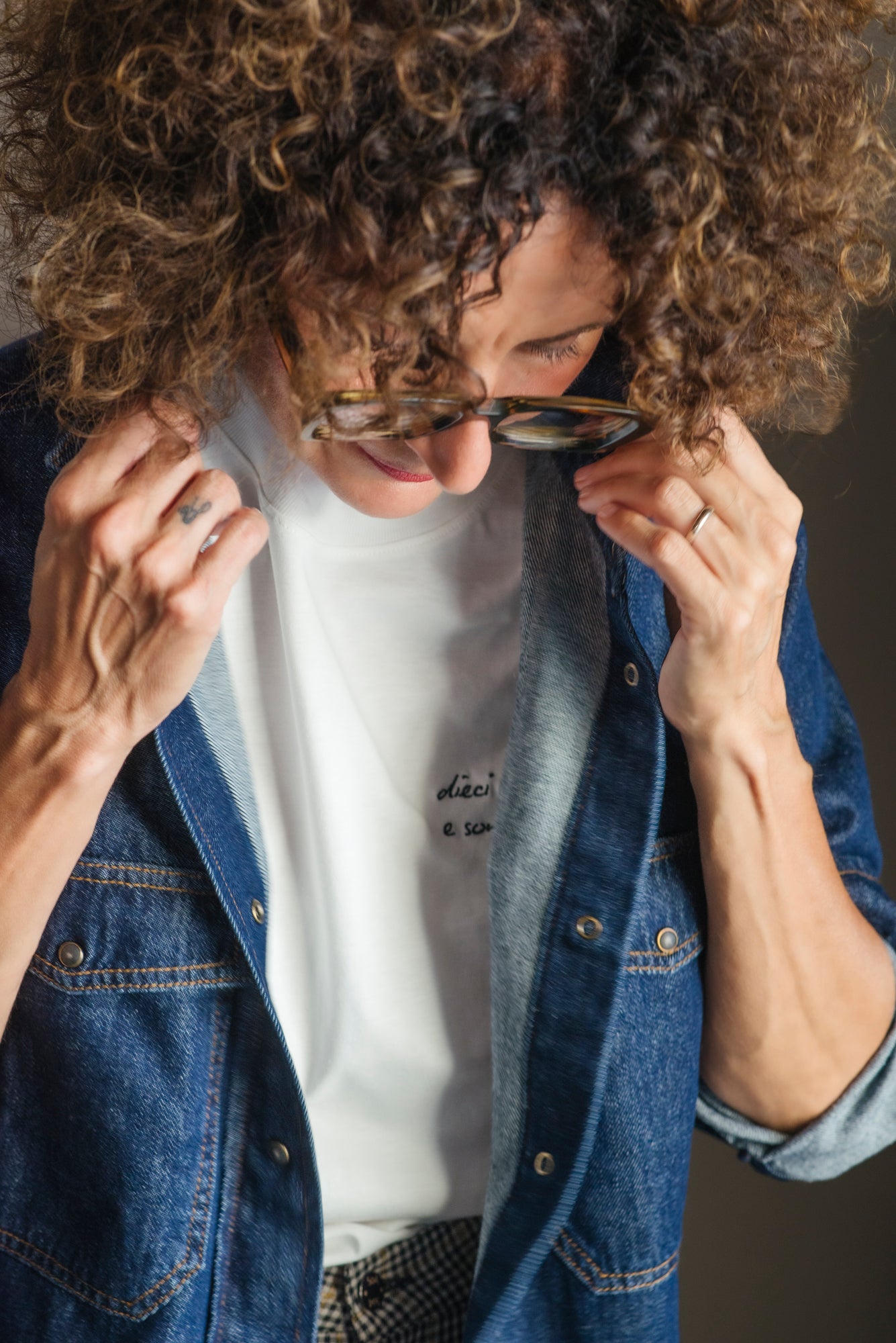 Camicia in denim soft touch