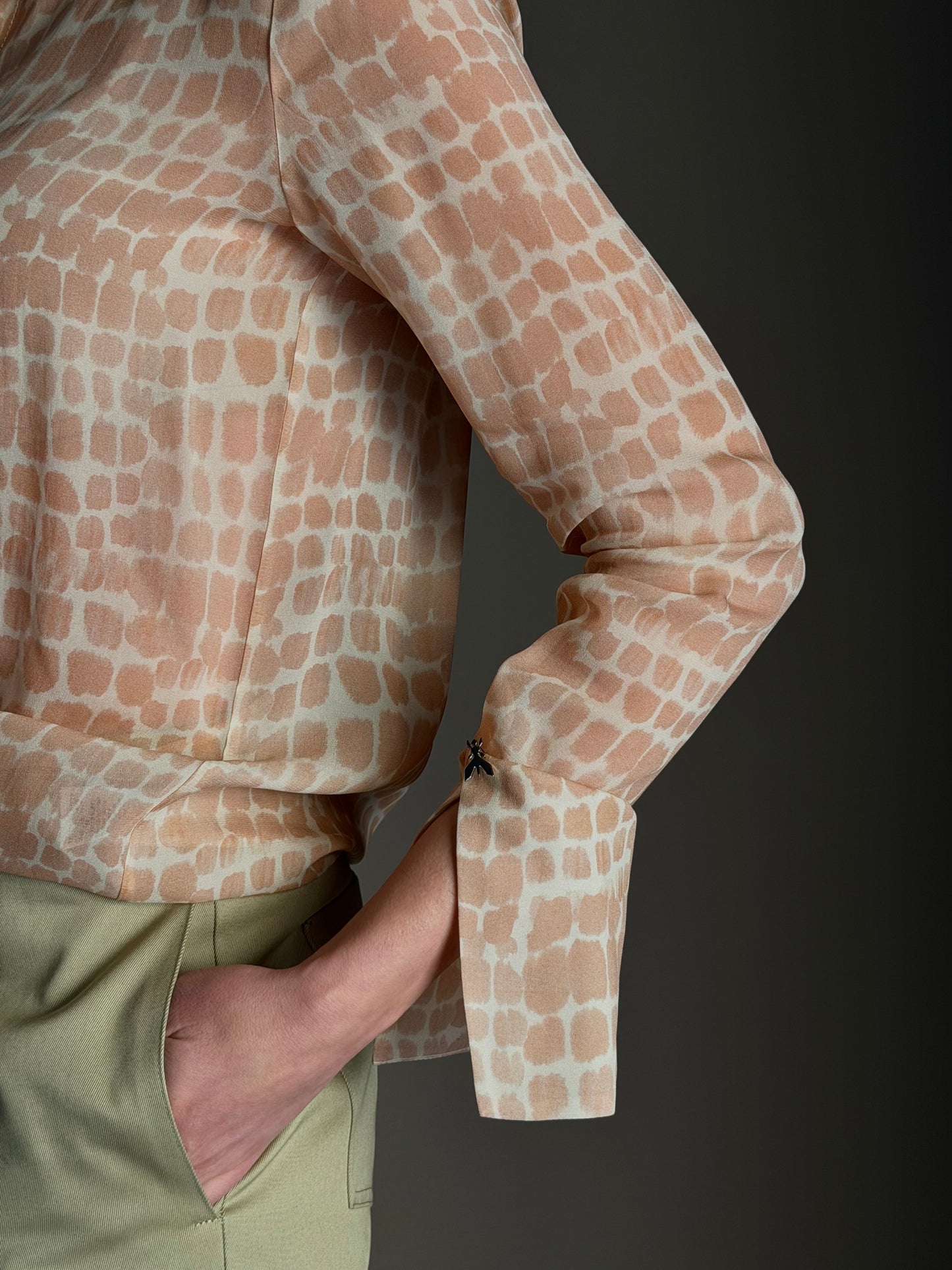 Camicia in viscosa stampa cocco