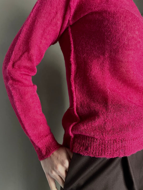 Maglia girocollo in lana e alpaca Noumeno Concept peonia