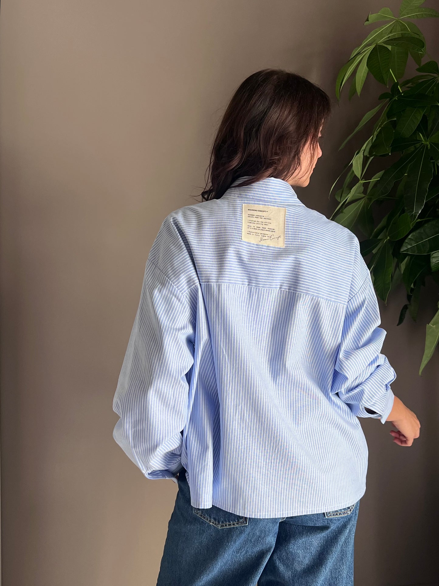 Camicia in cotone asimmetrico