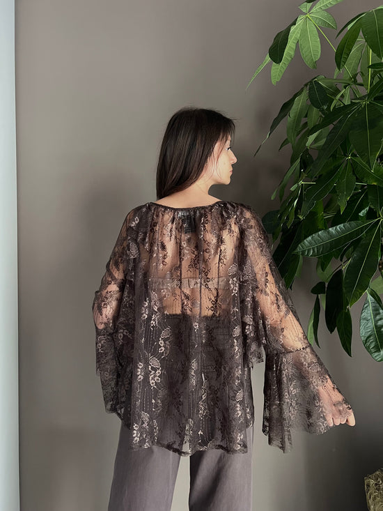 Blusa in pizzo So Allure fondente