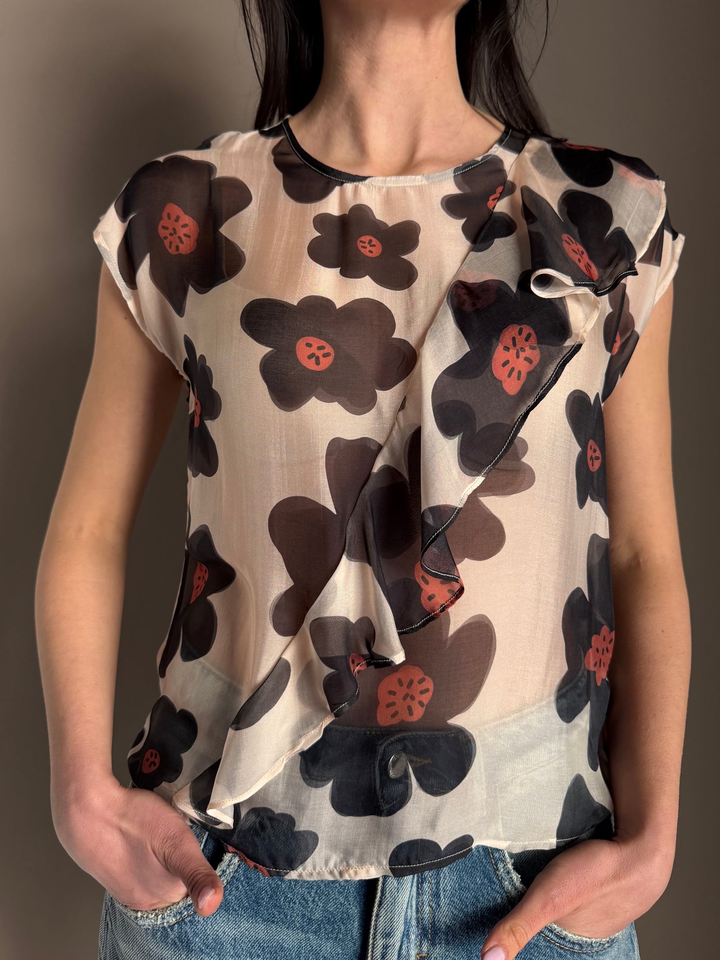 Blusa "Nuvola" in Seta e Viscosa
