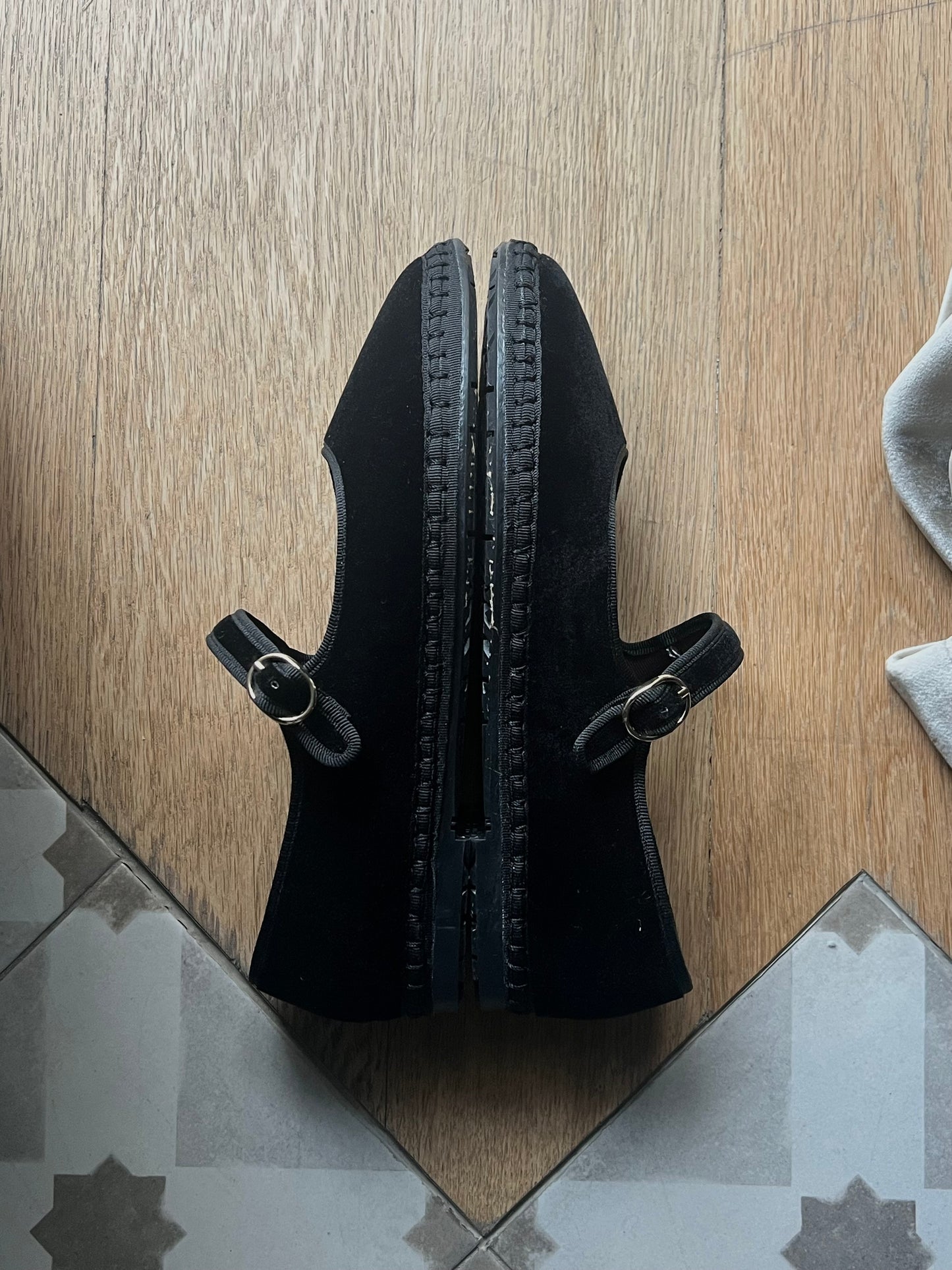Mary Jane in velluto nero