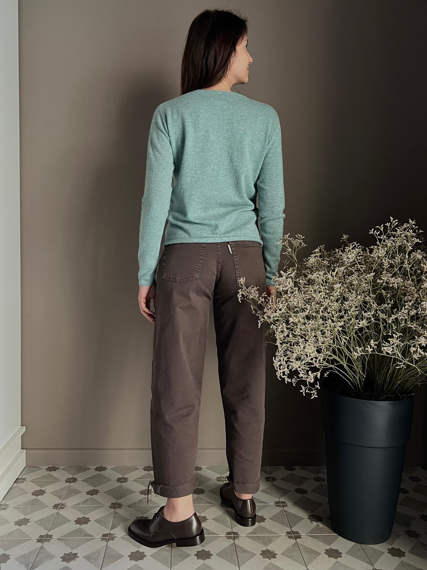 Maglia basic girocollo in 100% cashemire Notshy