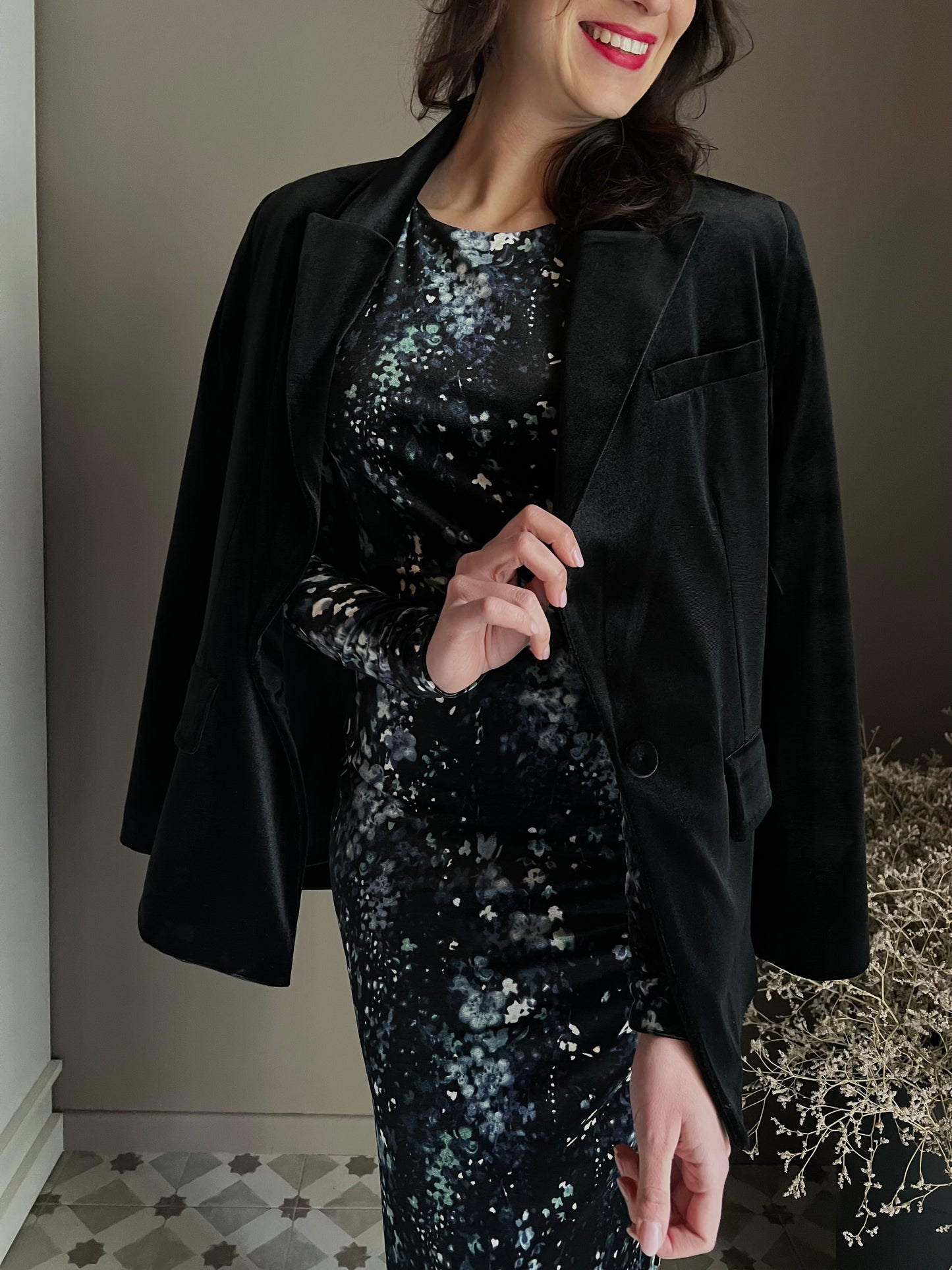 Giacca oversize in velluto nero So Allure