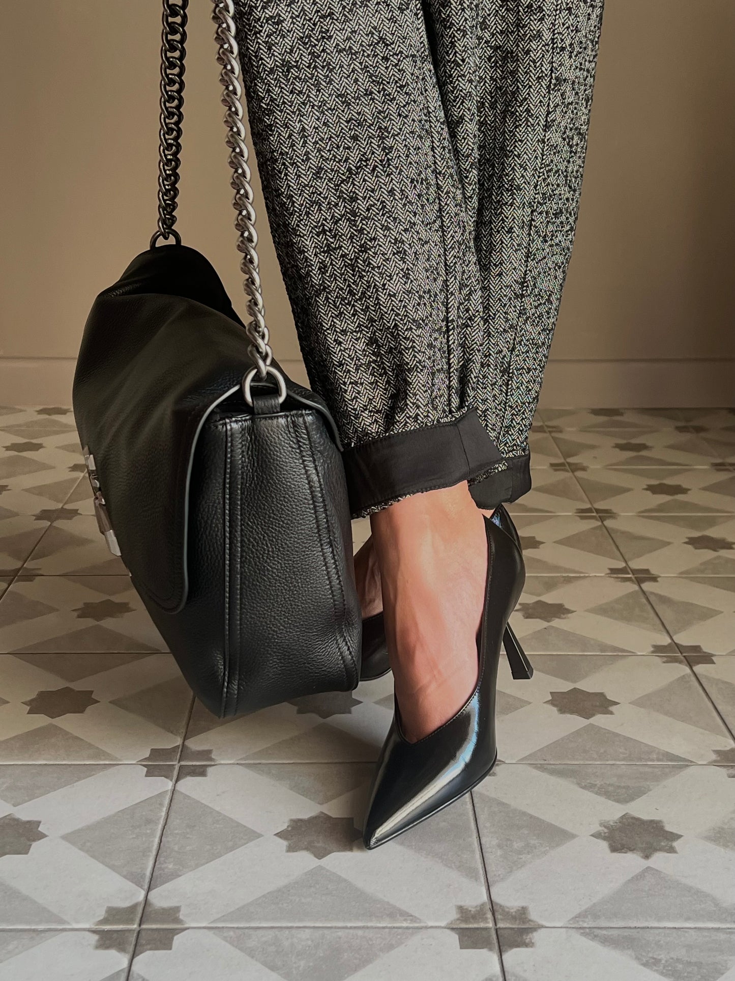Borsa a spalla grande Fly con catena