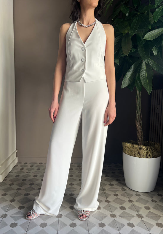 Pantaloni dritti in crepe