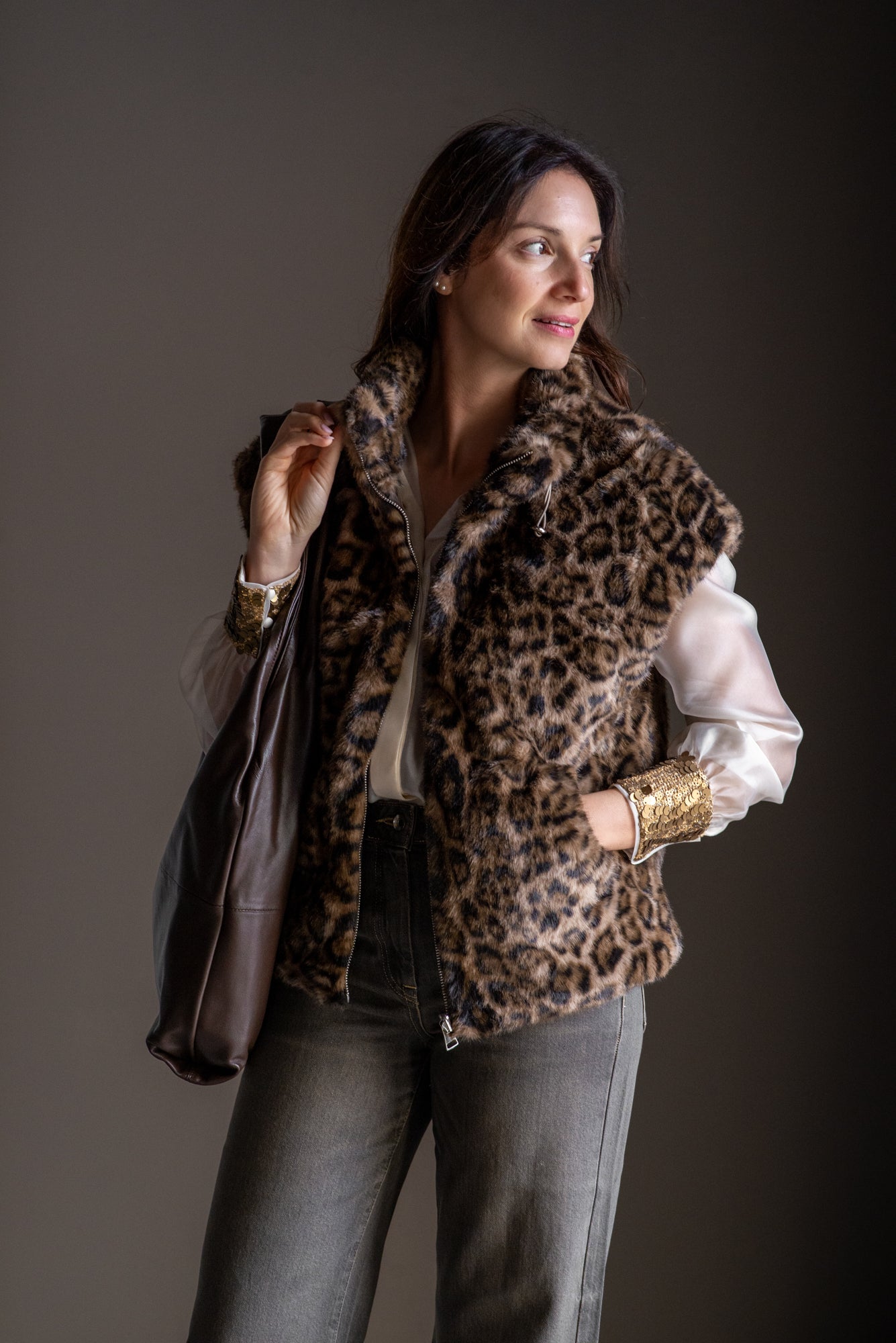 Gilet ecofur reversibile