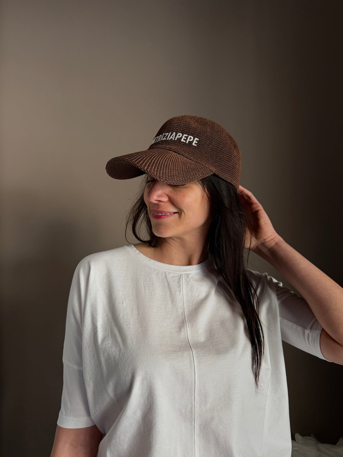 Cappellino con Visiera Patrizia Pepe Brown