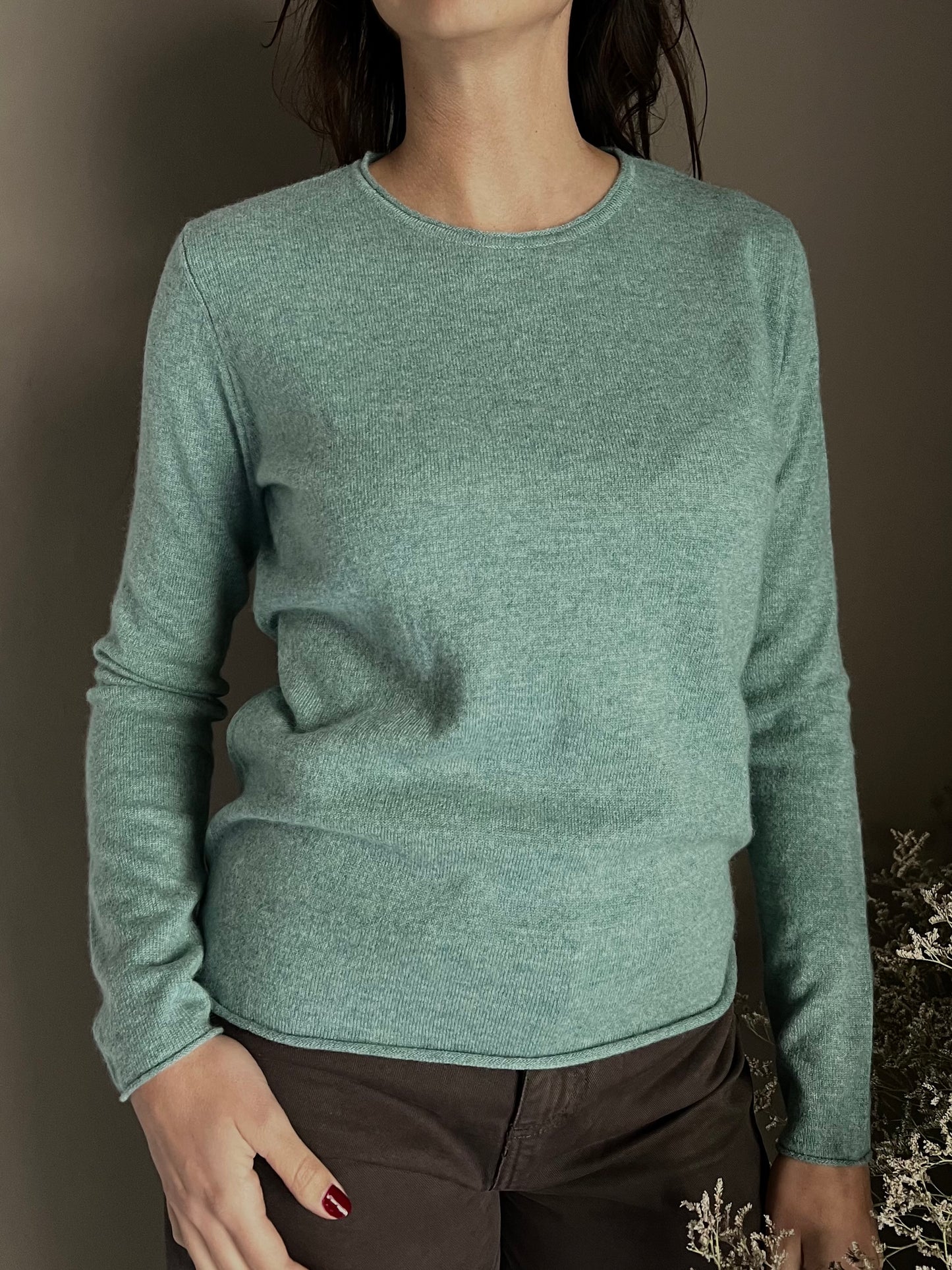 Maglia basic girocollo in 100% cashemire Notshy