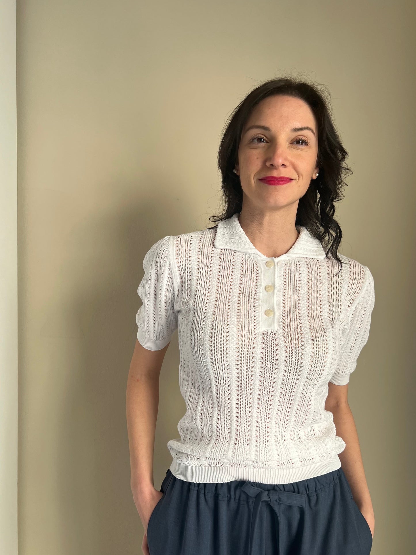 Serafino in cotone crochet