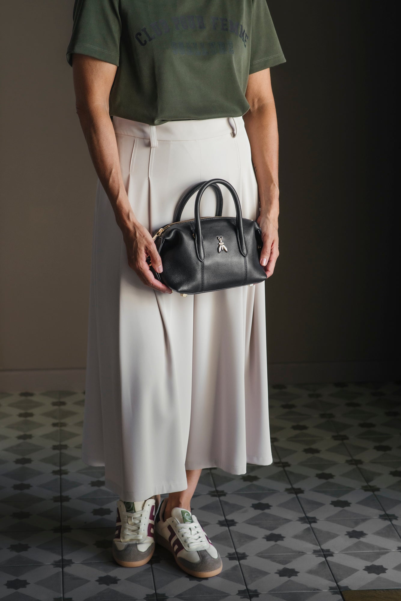 Borsa a bauletto piccola nera