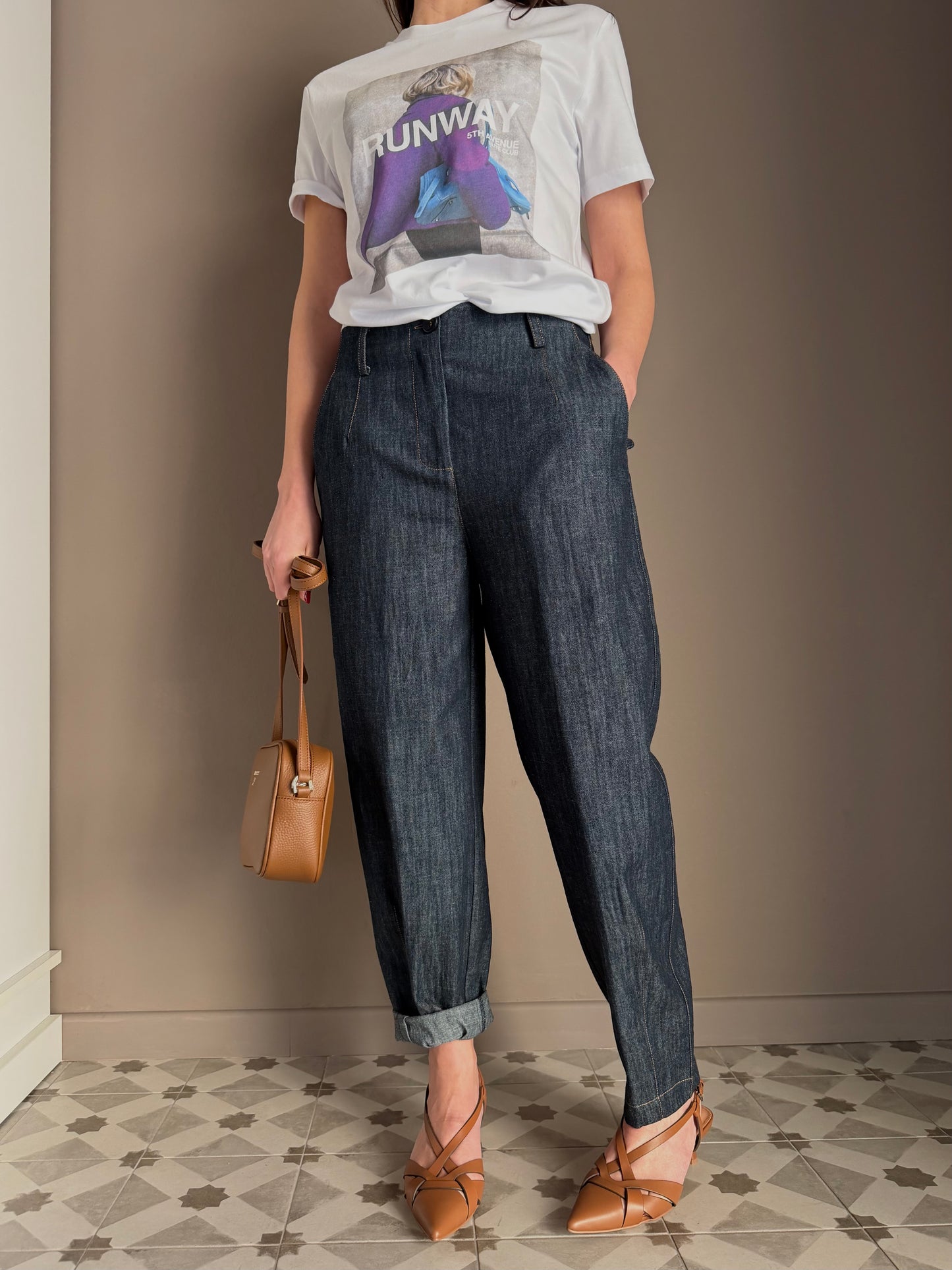 Pantalone modello Alessia In Chambray