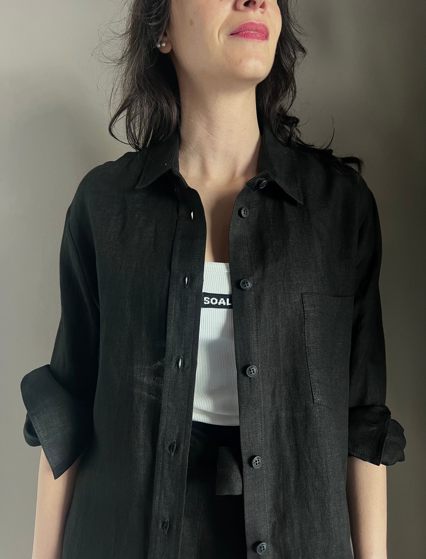Camicia in lino linea maschile