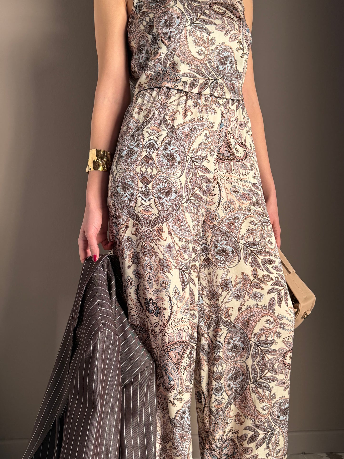 Pantalone fluido in fantasia