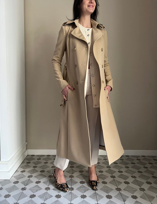 Trench con fibbia in Nylon bielastico