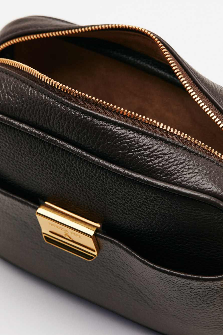 Borsa Crossbody in Pelle Patrizia Pepe Moro