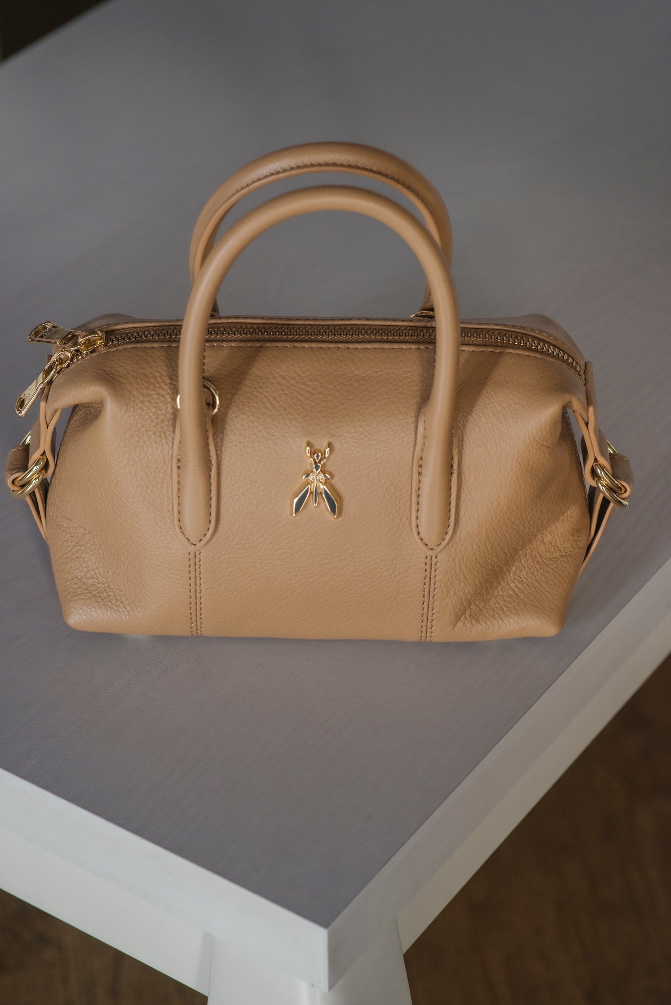 Borsa bauletto piccola Deep Camel