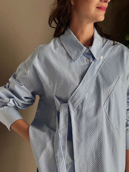 Camicia in cotone asimmetrico
