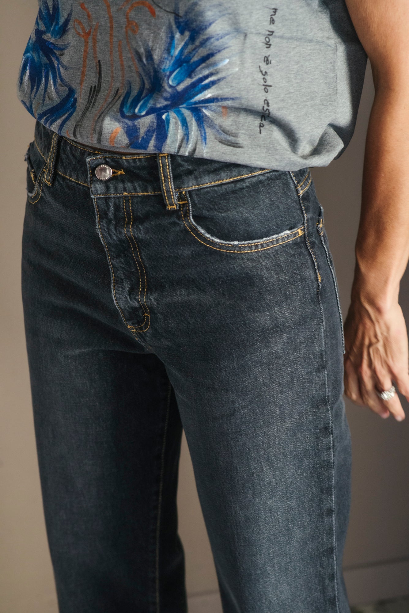 Pantalone Denim Mod. Jill noir