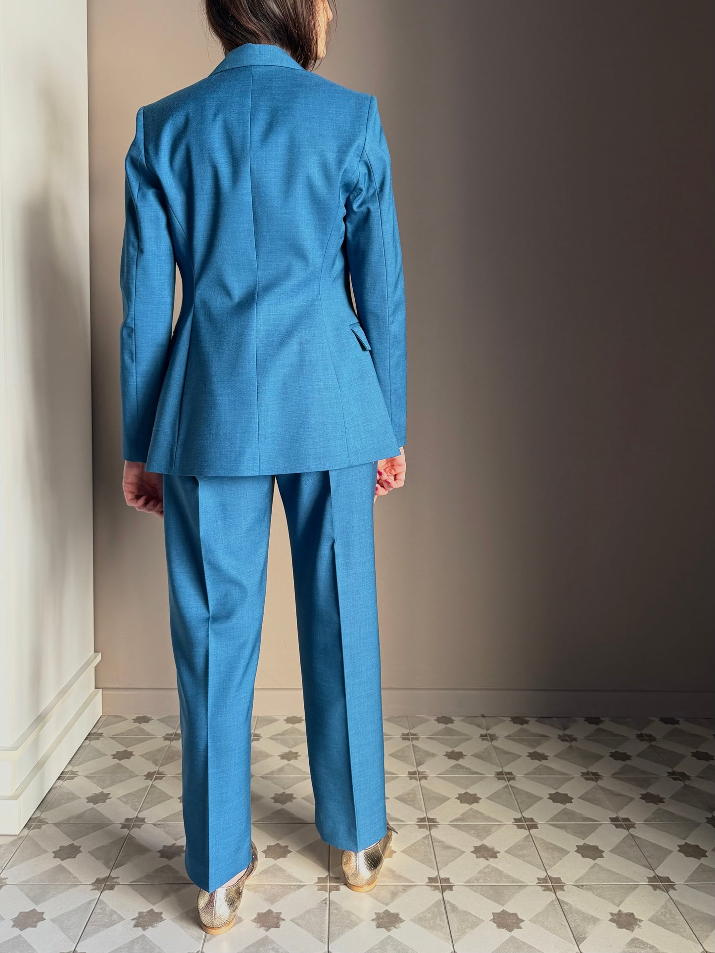 Giacca doppio bottone Teal