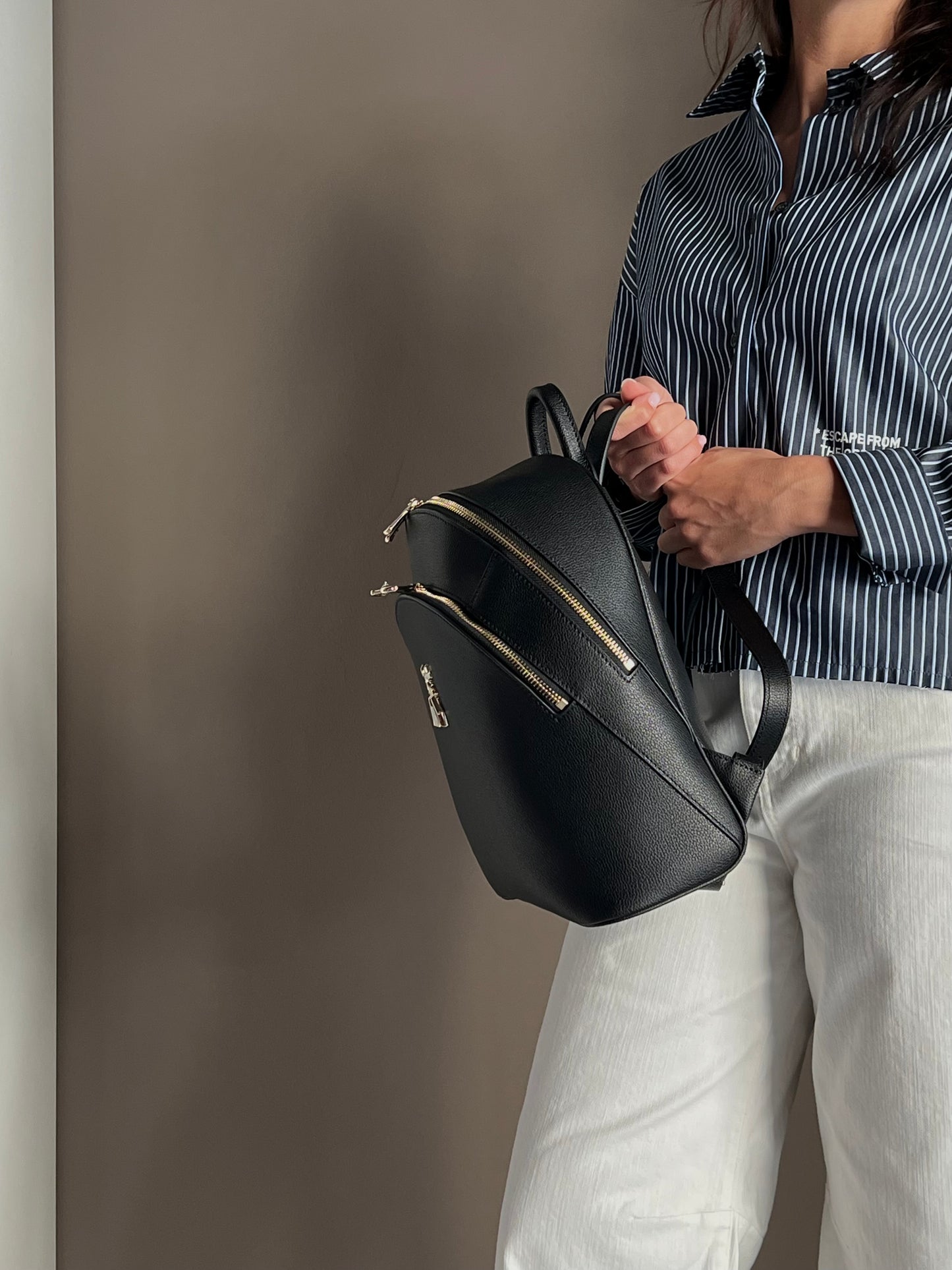 Borsa zaino in pelle