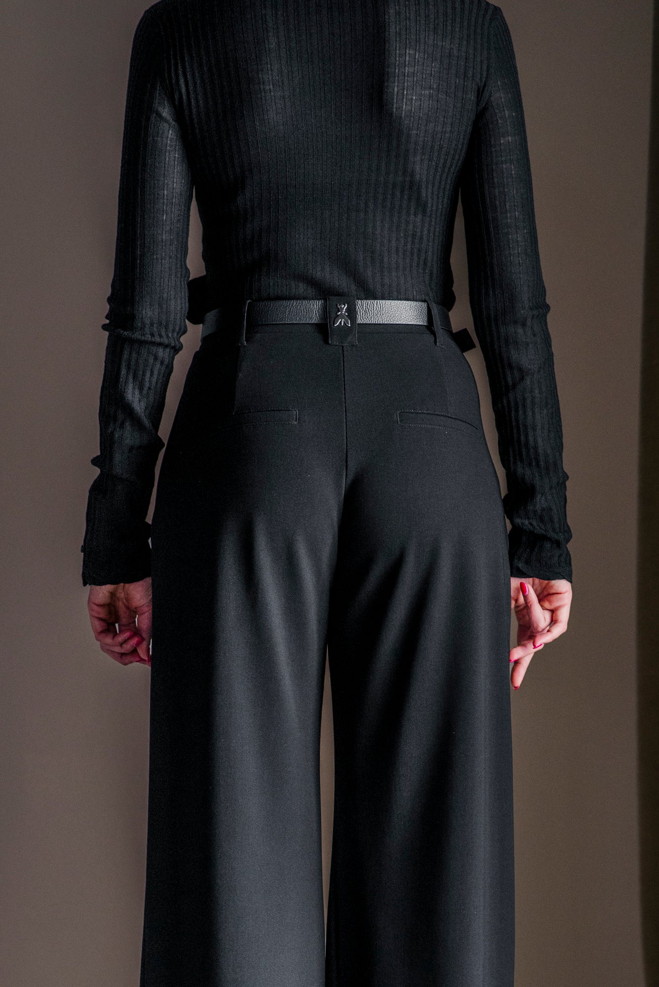 Pantalone a palazzo con vita elasticizzata
