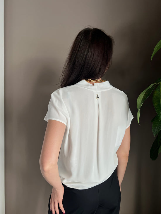 Blusa in viscosa scollo a V