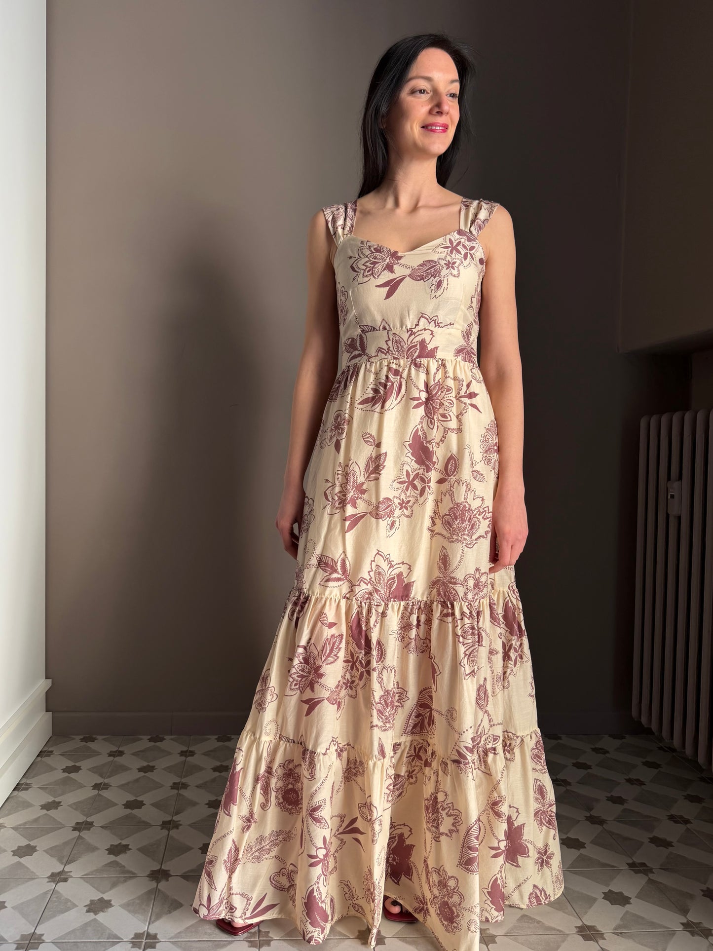 Maxi Dress Alessia Santi in Cotone e Seta