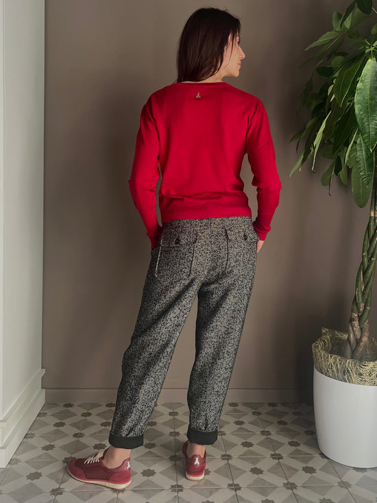 Maglia in lana girocollo Rossa Patrizia Pepe