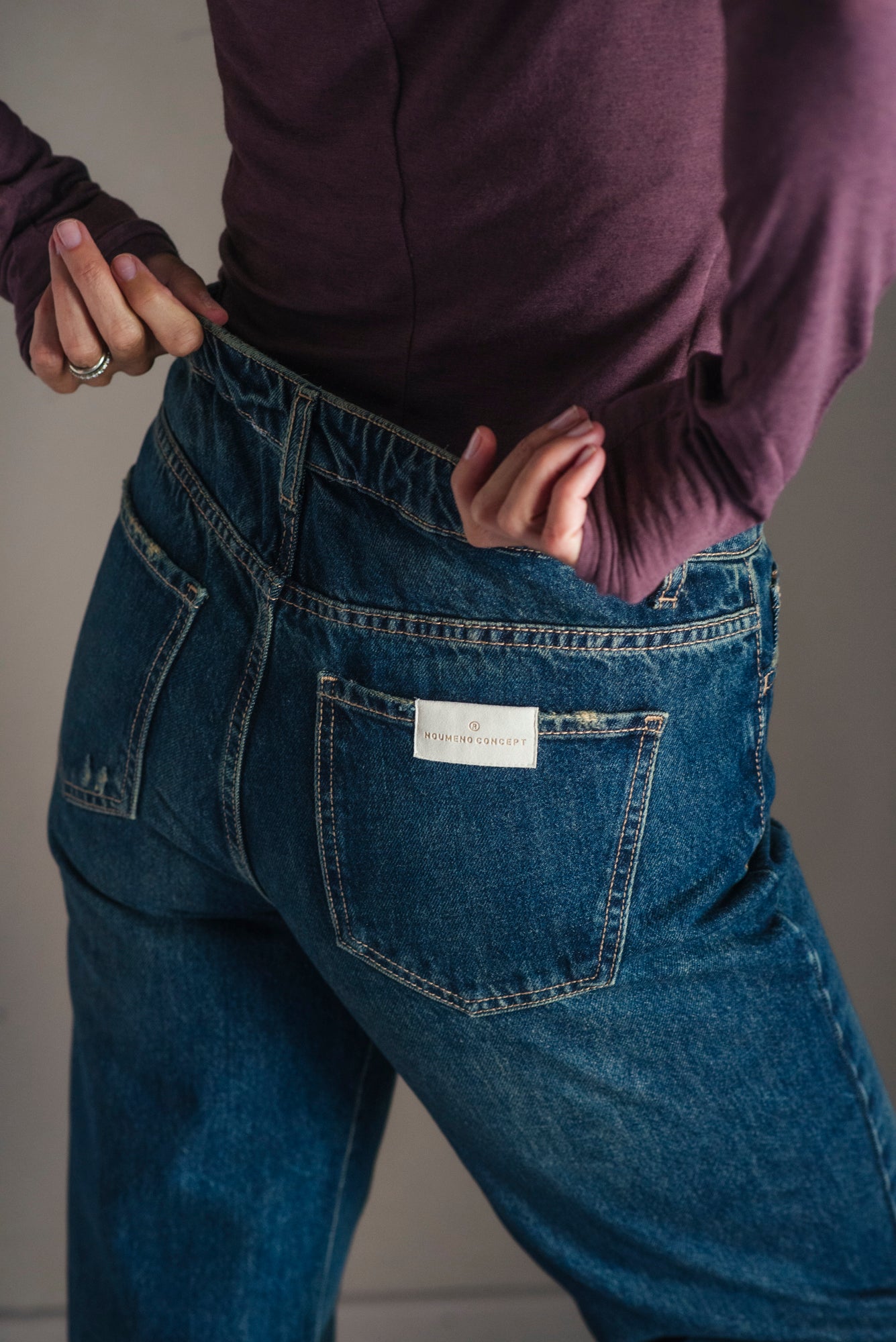 Pantalone denim Wide Leg -Noumeno Concept