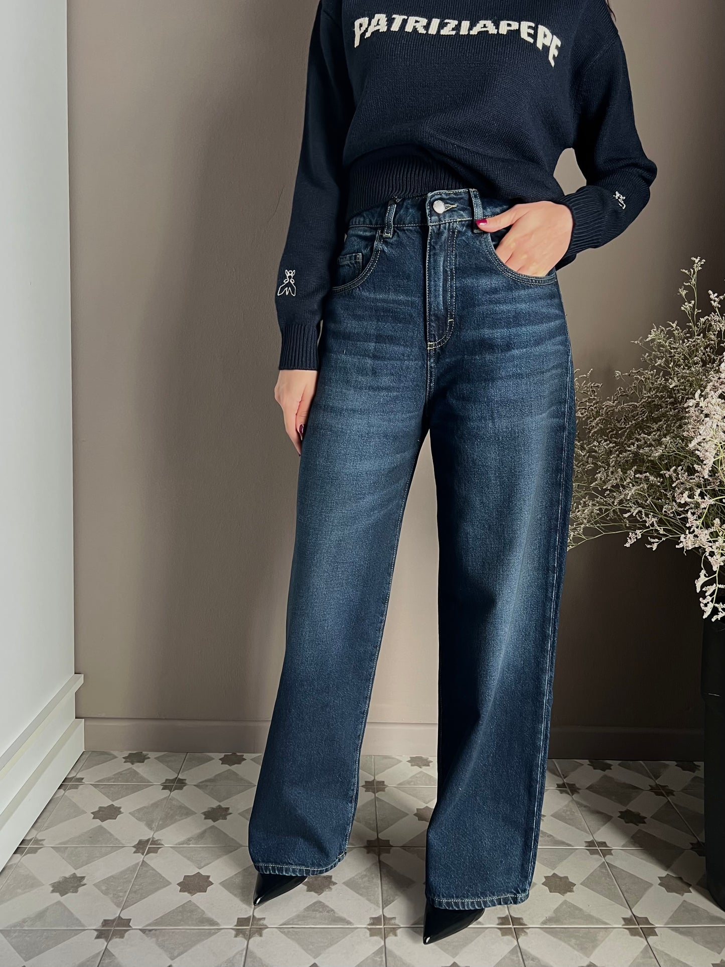 Pantalone Icon Denim Mod.Poppy Blu