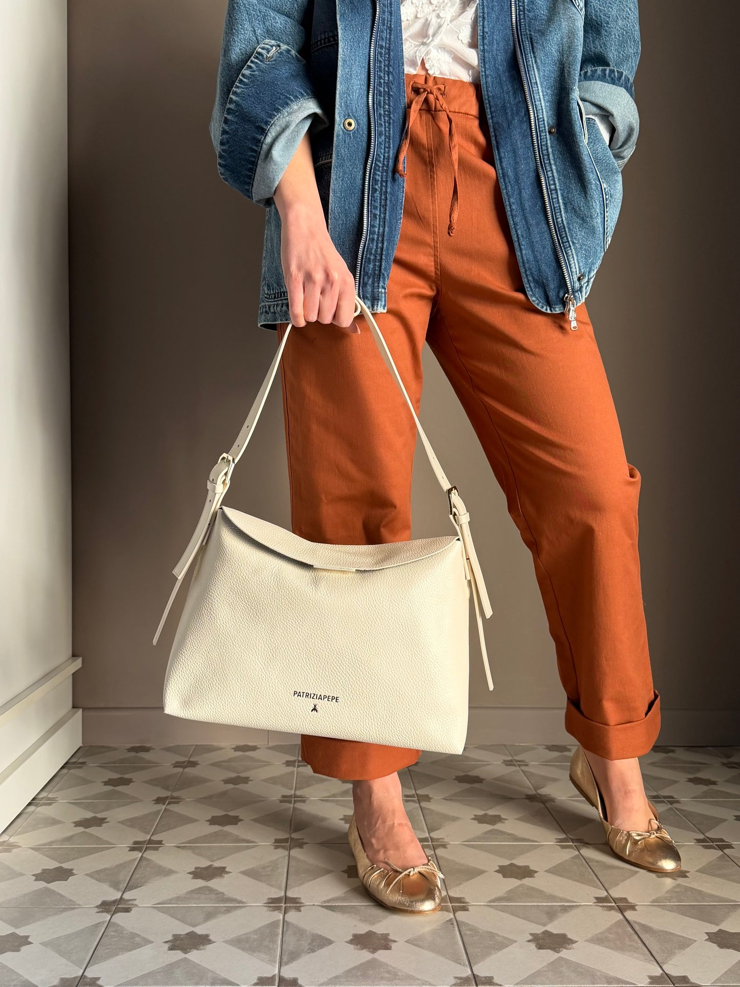 Borsa a tracolla Never White