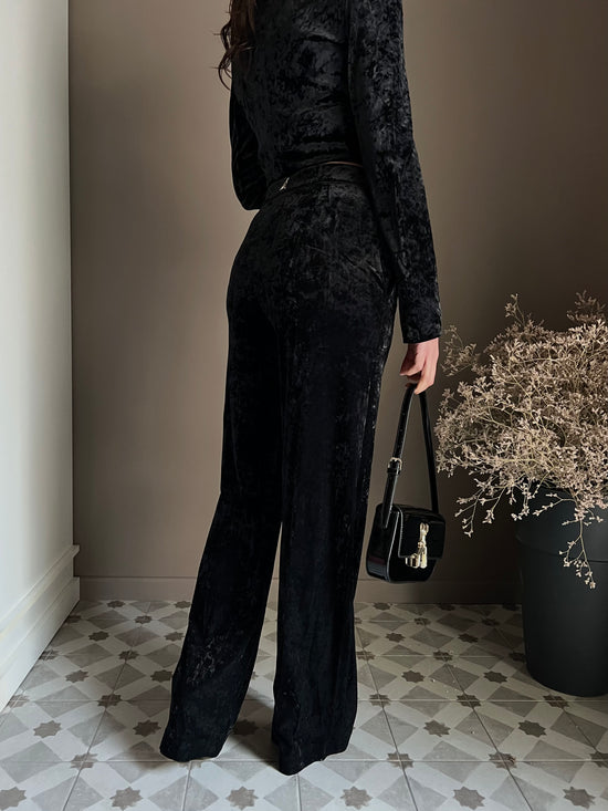 Pantalone in velluto nero Patrizia Pepe