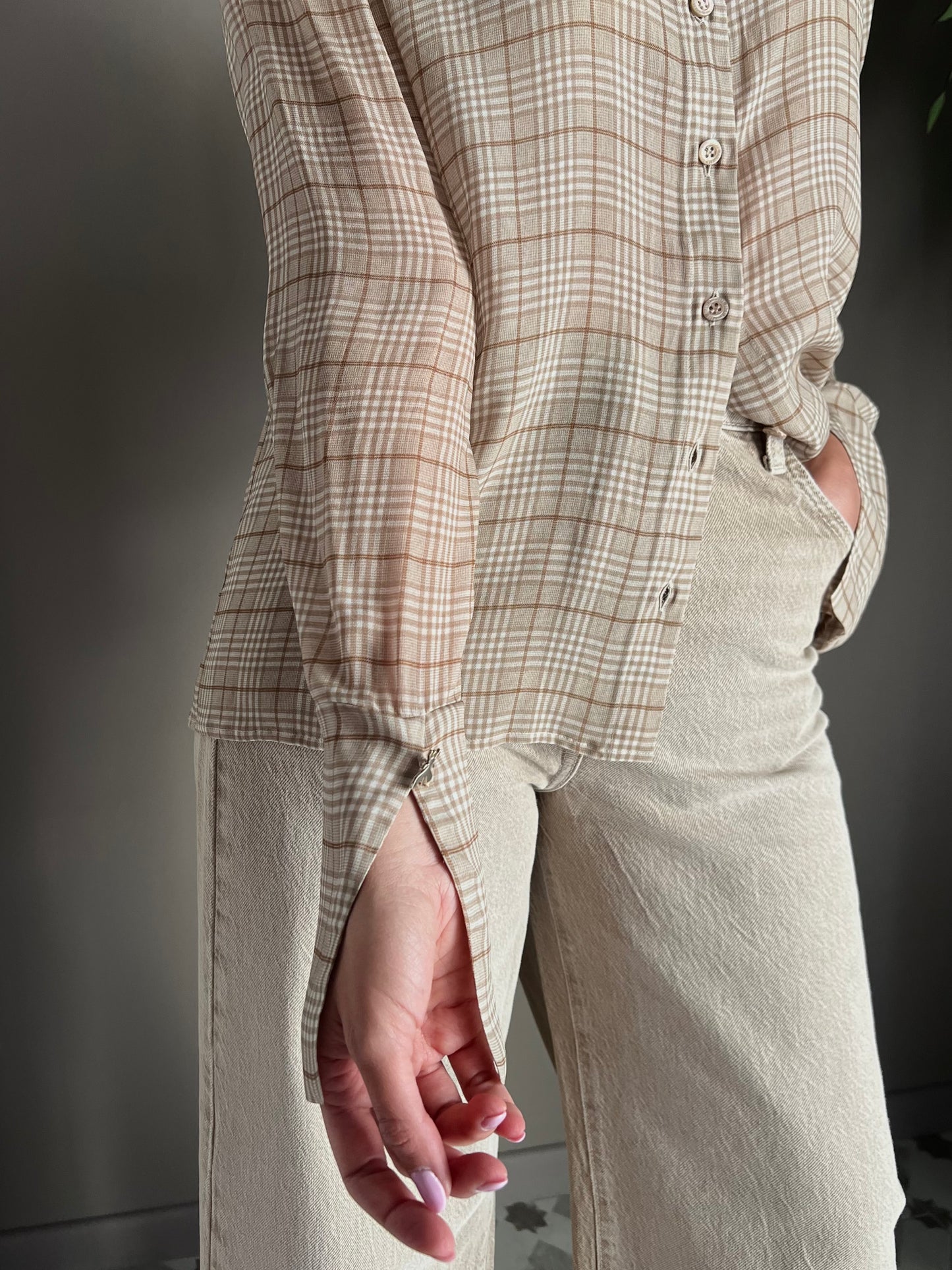 Camicia Ceck in viscosa