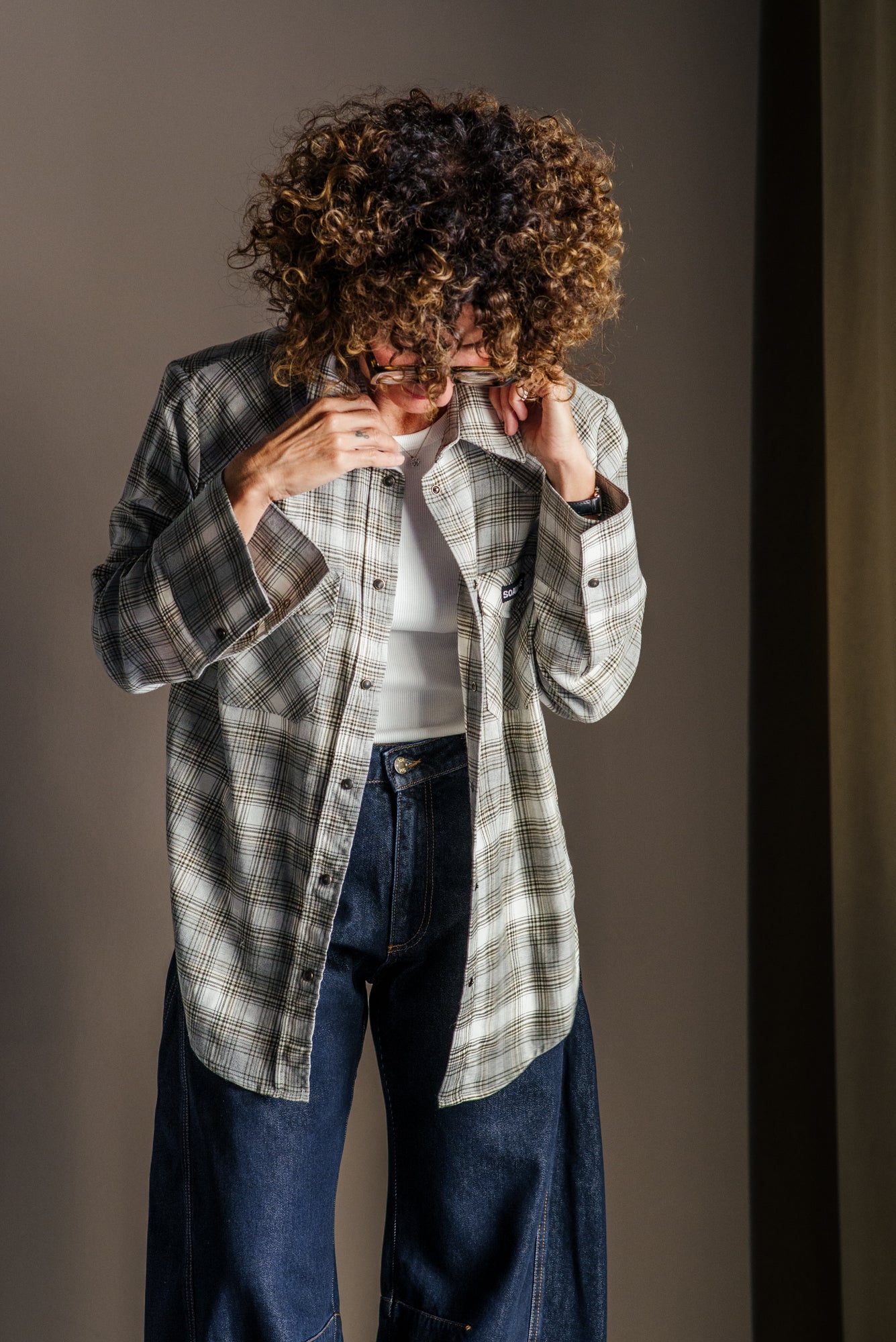 Camicia in flanella So Allure Kaki