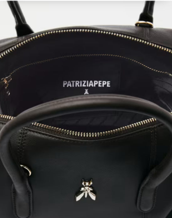 Borsa Bauletto  letto in pelle marrone